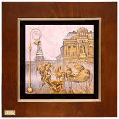 تابلو ورق طلا کد FWSGB-43x43-G