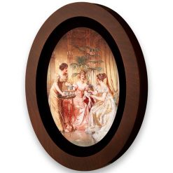 تابلو ورق طلا بیضی FWSOG-55X40-E