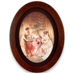 تابلو ورق طلا بیضی FWSOG-55X40-E