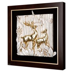 تابلو رزین سه تکه ورق طلا