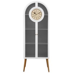 کتابخانه چوبی رنگ سفید