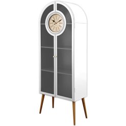 کتابخانه چوبی رنگ سفید