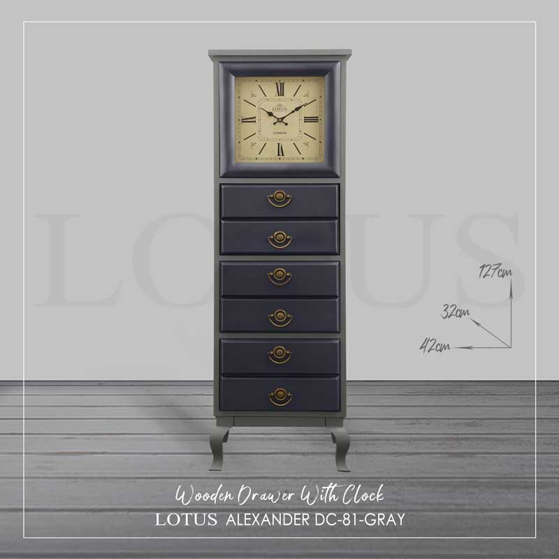 دراور با ساعت چوبی