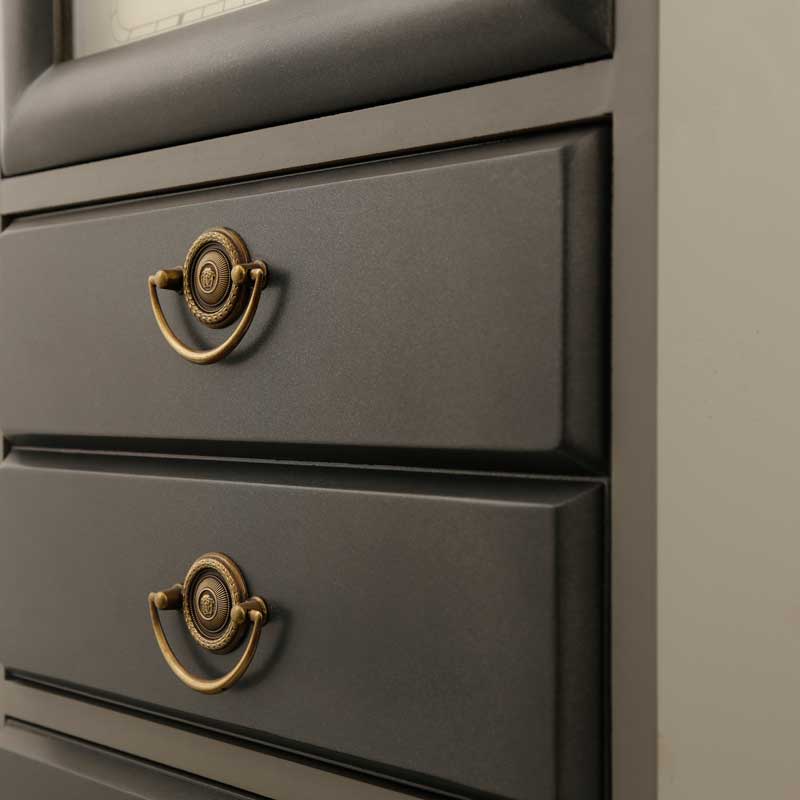 دراور با ساعت سالنی چوبی