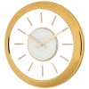 ساعت دیواری فلزی صفحه کریستالی مدل SANDRA کد MG-6069 رنگ GOLD