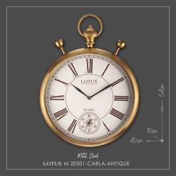 ساعت دیواری فلزی لوتوس مدل کارلا