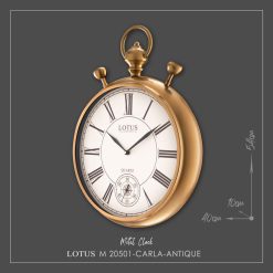 ساعت دیواری فلزی لوتوس مدل CARLA