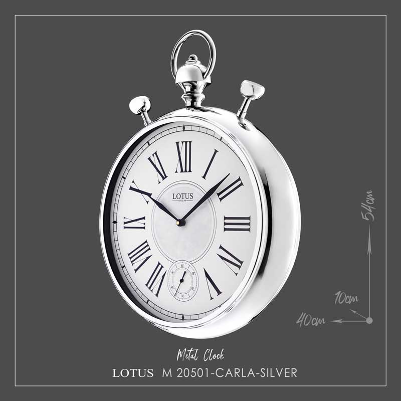ساعت دیواری فلزی لوتوس مدل CARLA