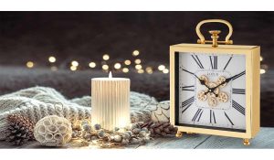 ساعت رومیزی فلزی لوتوس