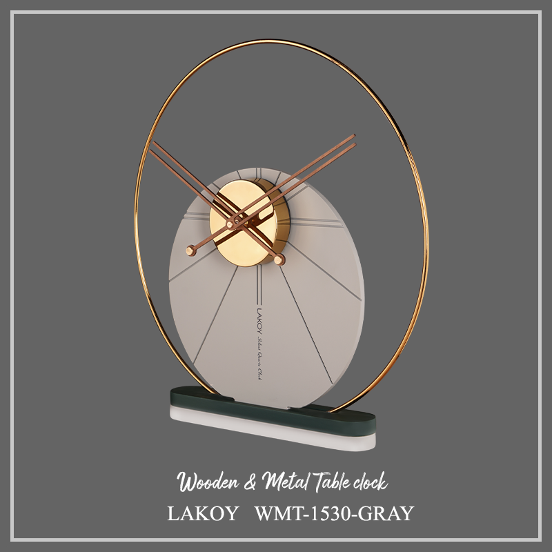 ساعت رومیزی لاکوی WMT-1530 رنگ خاکستری