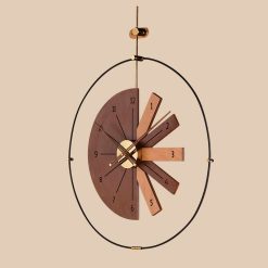 ساعت دیواری لاکوی کد WMC-15013 رنگ قهوه ای